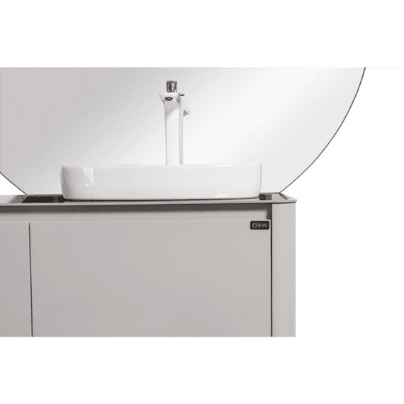 ТУМБА С РАКОВИНОЙ BLACK & WHITE U915.1600R BLUM МЕТАЛЛИЧЕСКИЙ ЯЩИК И КЕРАМОГРАНИТ РАКОВИНА 159.4X54.5X40