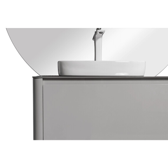 ТУМБА С РАКОВИНОЙ BLACK & WHITE U915.1400L BLUM МЕТАЛЛИЧЕСКИЙ ЯЩИКИ И КЕРАМОГРАНИТ РАКОВИНА 140X54.5X40