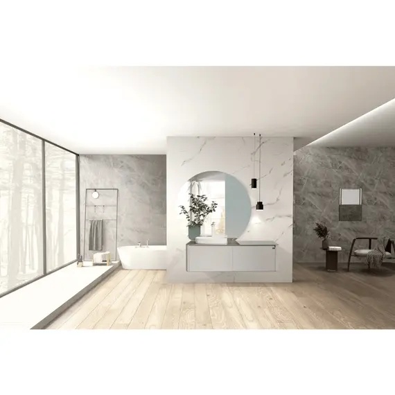 ТУМБА С РАКОВИНОЙ BLACK & WHITE U915.1400L BLUM МЕТАЛЛИЧЕСКИЙ ЯЩИКИ И КЕРАМОГРАНИТ РАКОВИНА 140X54.5X40