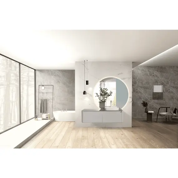 ТУМБА С РАКОВИНОЙ BLACK & WHITE U915.1400R BLUM МЕТАЛЛИЧЕСКИЙ ЯЩИК И КЕРАМОГРАНИТ РАКОВИНА 140X54.5X40