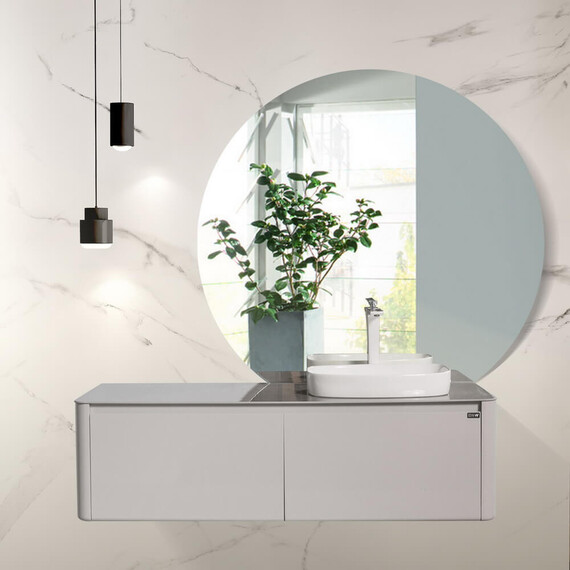 ТУМБА С РАКОВИНОЙ BLACK & WHITE U915.1400R BLUM МЕТАЛЛИЧЕСКИЙ ЯЩИК И КЕРАМОГРАНИТ РАКОВИНА 140X54.5X40