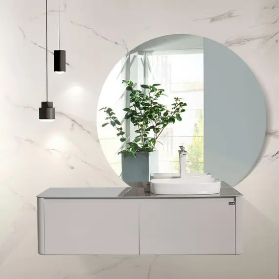 ТУМБА С РАКОВИНОЙ BLACK & WHITE U915.1400R BLUM МЕТАЛЛИЧЕСКИЙ ЯЩИК И КЕРАМОГРАНИТ РАКОВИНА 140X54.5X40