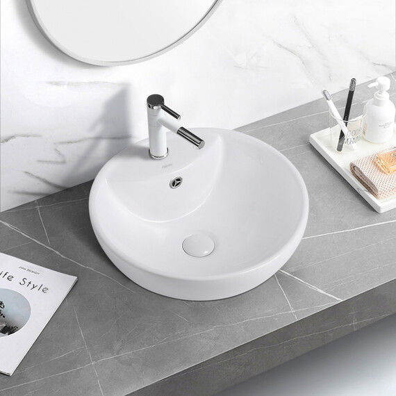 РАКОВИНА НАКЛАДНАЯ ABBER BEQUEM AC2101 БЕЛАЯ