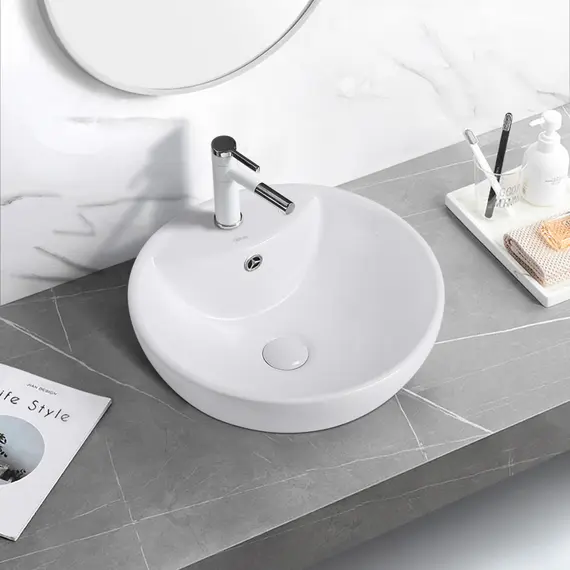 РАКОВИНА НАКЛАДНАЯ ABBER BEQUEM AC2101 БЕЛАЯ