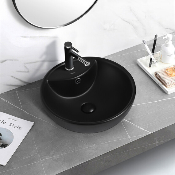 РАКОВИНА НАКЛАДНАЯ ABBER BEQUEM AC2101MB ЧЕРНАЯ МАТОВАЯ