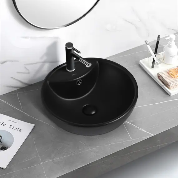 РАКОВИНА НАКЛАДНАЯ ABBER BEQUEM AC2101MB ЧЕРНАЯ МАТОВАЯ