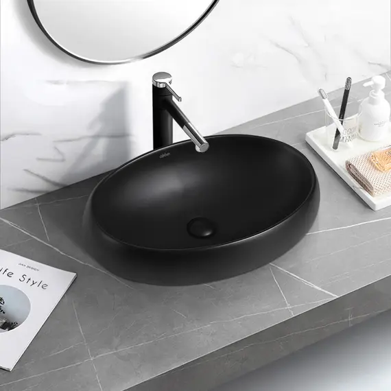 РАКОВИНА НАКЛАДНАЯ ABBER BEQUEM AC2102MB ЧЕРНАЯ МАТОВАЯ