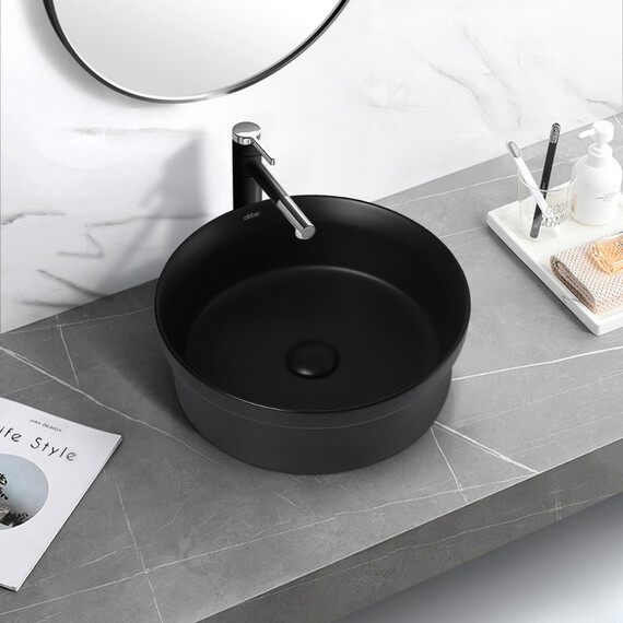 РАКОВИНА НАКЛАДНАЯ ABBER BEQUEM AC2103MB ЧЕРНАЯ МАТОВАЯ