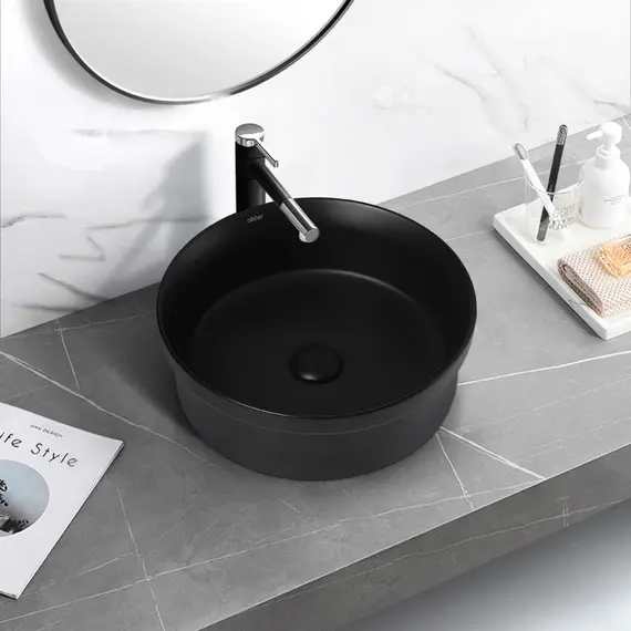 РАКОВИНА НАКЛАДНАЯ ABBER BEQUEM AC2103MB ЧЕРНАЯ МАТОВАЯ