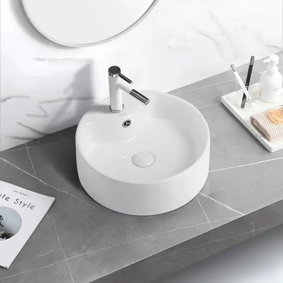 РАКОВИНА НАКЛАДНАЯ ABBER BEQUEM AC2104 БЕЛАЯ