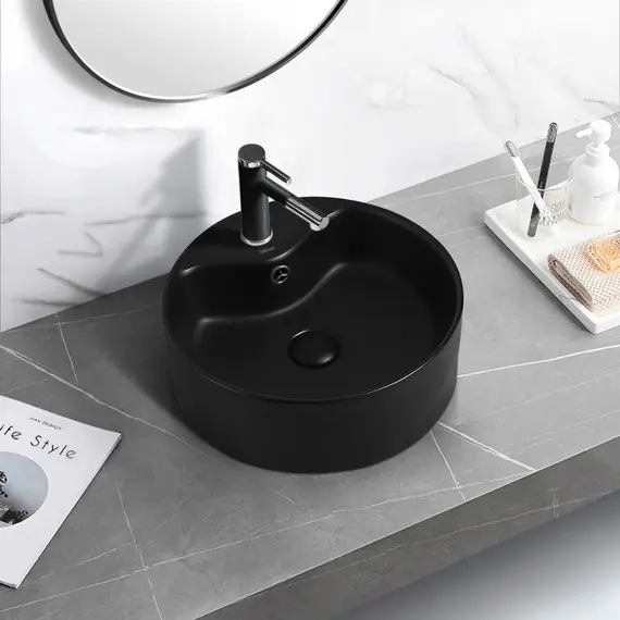 РАКОВИНА НАКЛАДНАЯ ABBER BEQUEM AC2104MB ЧЕРНАЯ МАТОВАЯ