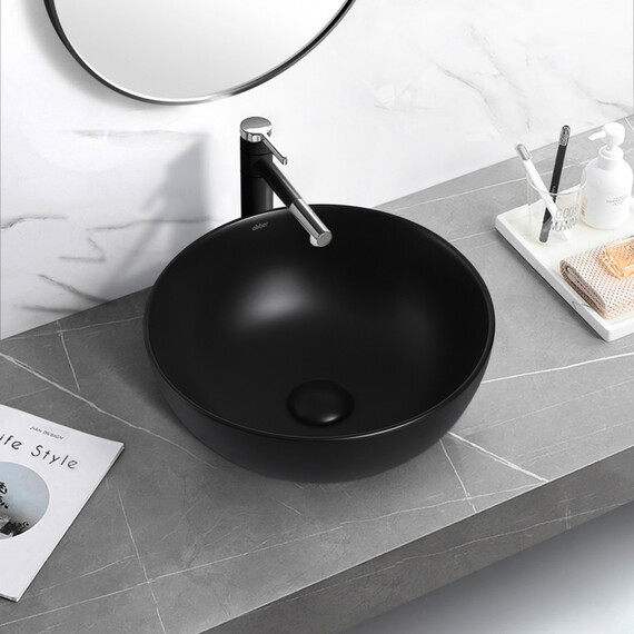 РАКОВИНА НАКЛАДНАЯ ABBER BEQUEM AC2105MB ЧЕРНАЯ МАТОВАЯ