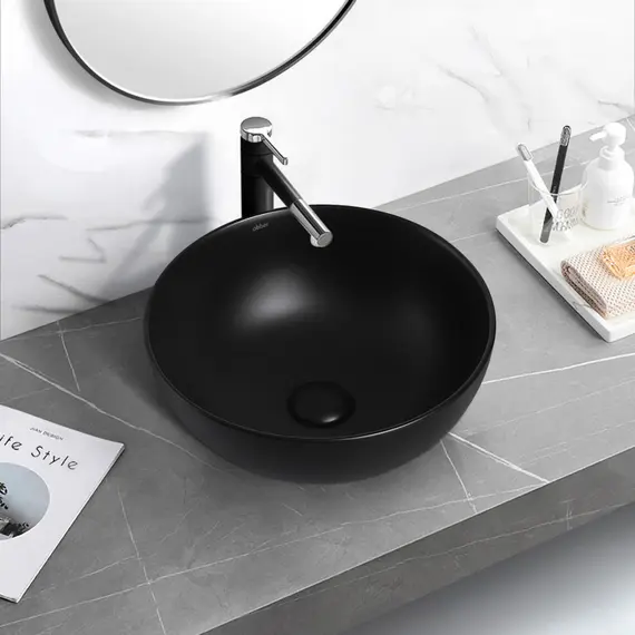 РАКОВИНА НАКЛАДНАЯ ABBER BEQUEM AC2105MB ЧЕРНАЯ МАТОВАЯ