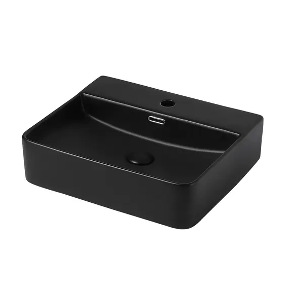 РАКОВИНА НАКЛАДНАЯ ABBER RECHTECK AC2203MB ЧЕРНАЯ МАТОВАЯ