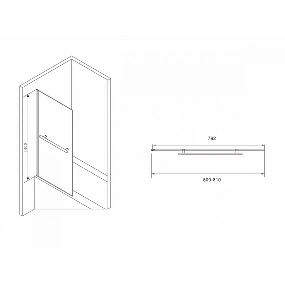 ШТОРКА НА ВАННУ ABBER IMMER OFFEN AG70080B