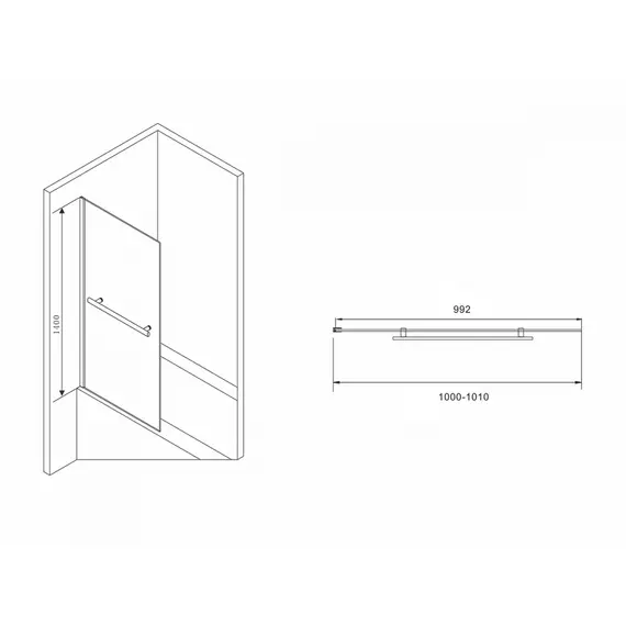 ШТОРКА НА ВАННУ ABBER IMMER OFFEN AG70100B