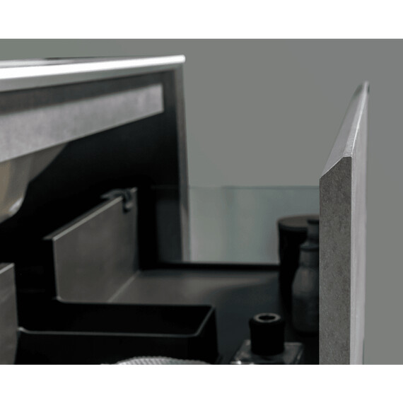 ТУМБА С РАКОВИНОЙ BLACK & WHITE U909.1000 HOPPER МЕТАЛЛИЧЕСКИЙ ЯЩИК И КВАРЦЕВАЯ РАКОВИНА 99.4X58.2X45