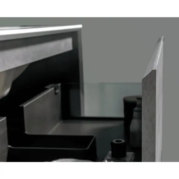 ТУМБА С РАКОВИНОЙ BLACK & WHITE U909.1000 HOPPER МЕТАЛЛИЧЕСКИЙ ЯЩИК И КВАРЦЕВАЯ РАКОВИНА 99.4X58.2X45