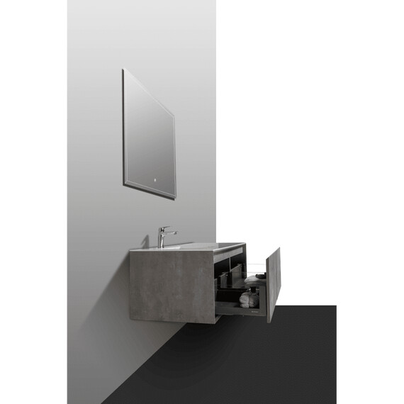 ТУМБА С РАКОВИНОЙ BLACK & WHITE U909.1500 HOPPER МЕТАЛЛИЧЕСКИЙ ЯЩИК И КВАРЦЕВАЯ РАКОВИНА 149.4X58.2X45