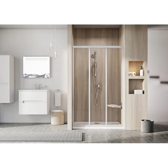 ДУШЕВАЯ ДВЕРЬ RAVAK SUPERNOVA ASDP3-120 СМ БЕЛЫЙ ПРОФИЛЬ, МАТОВЫЙ ПОЛИСТИРОЛ