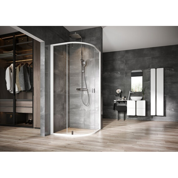 ДУШЕВОЙ УГОЛОК RAVAK NEXTY NSKK3-80 БЛЕСТЯЩИЙ+ТРАНСПАРЕНТ