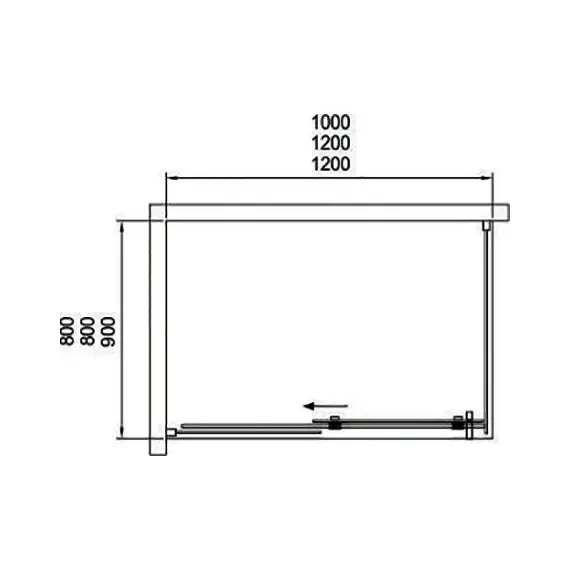 ДУШЕВОЙ УГОЛОК BLACK & WHITE STELLAR WIND S208 80X120X195