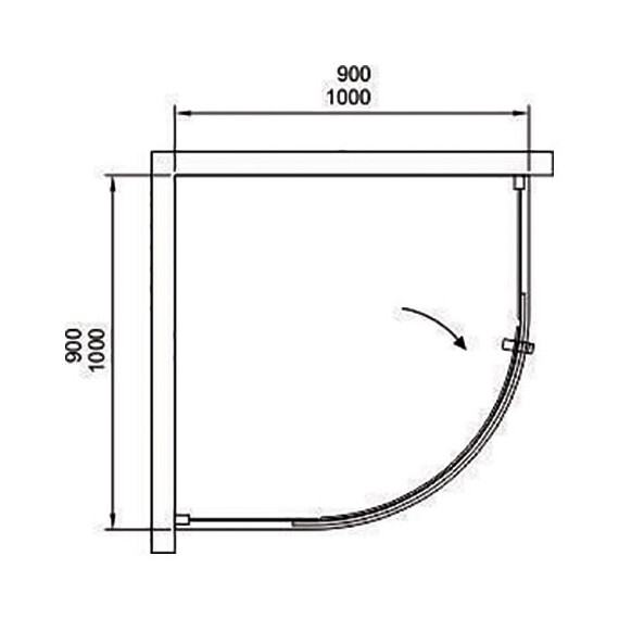 ДУШЕВОЙ УГОЛОК BLACK & WHITE STELLAR WIND S301 100X100X195