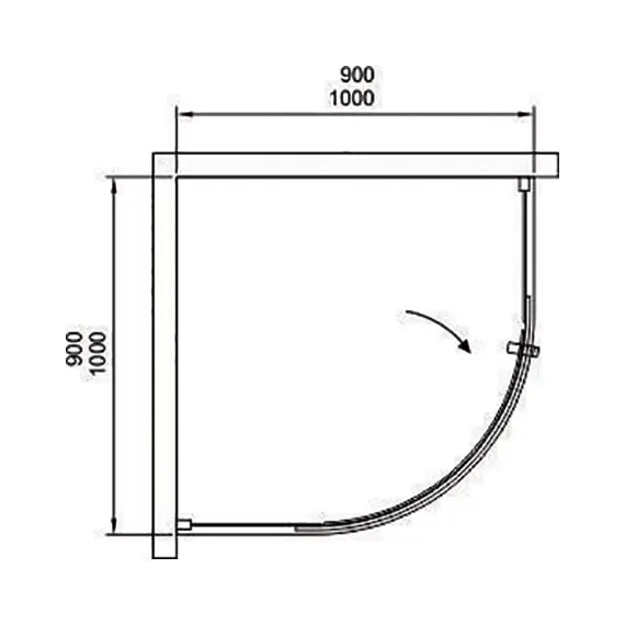 ДУШЕВОЙ УГОЛОК BLACK & WHITE STELLAR WIND S301 100X100X195