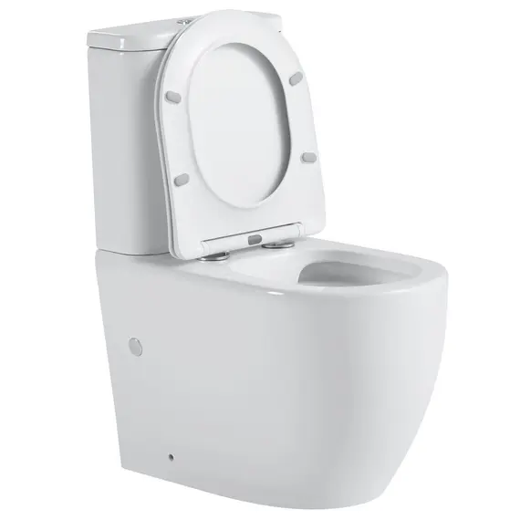 УНИТАЗ КОМПАКТ BLACK & WHITE W-7789 P-TRAP, GEBERIT, RIMLESS 62X36X81