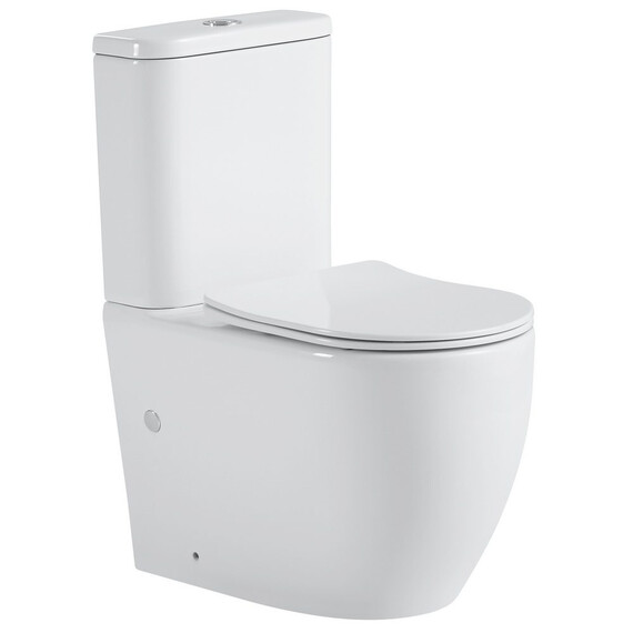 УНИТАЗ КОМПАКТ BLACK & WHITE W-7789 P-TRAP, GEBERIT, RIMLESS 62X36X81