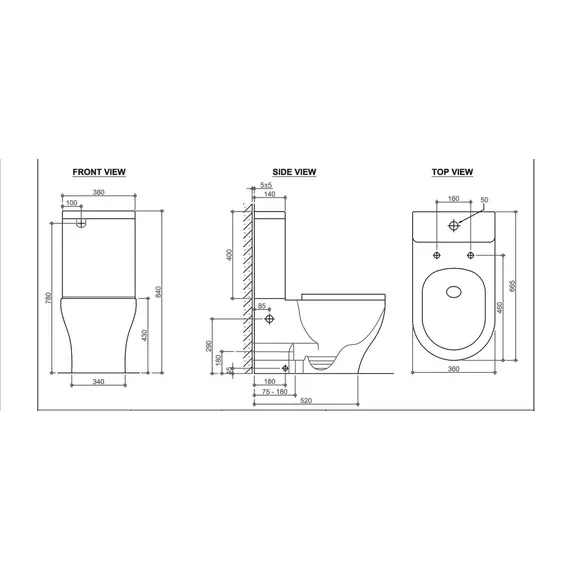 УНИТАЗ КОМПАКТ BLACK & WHITE W-7792 P-TRAP, GEBERIT, RIMLESS 66.5X36X84