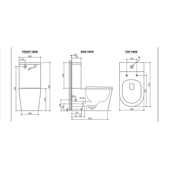 УНИТАЗ КОМПАКТ BLACK & WHITE W-7793 P-TRAP, GEBERIT, RIMLESS 61X36X85 УНИТАЗ КОМПАКТ BLACK & WHITE W-7793 P-TRAP, GEBERIT, RIMLESS 61X36X85