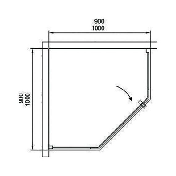 ДУШЕВОЙ УГОЛОК BLACK & WHITE STELLAR WIND S305 90X90X195