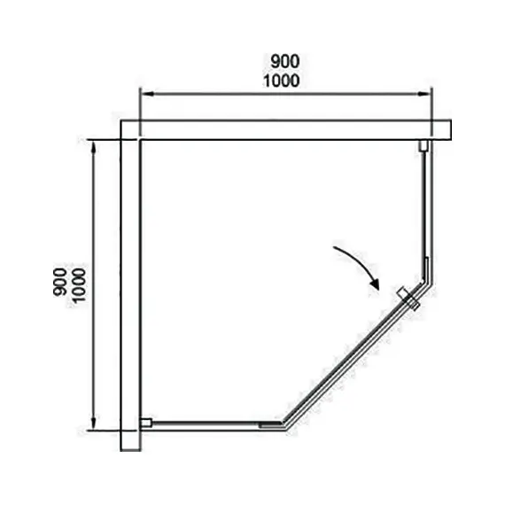ДУШЕВОЙ УГОЛОК BLACK & WHITE STELLAR WIND S305 90X90X195