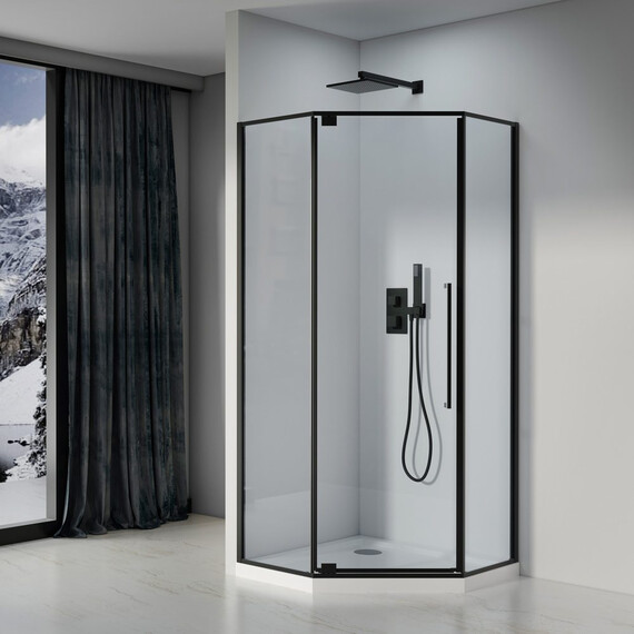 ДУШЕВОЙ УГОЛОК BLACK & WHITE S815 BC 100Х100Х195