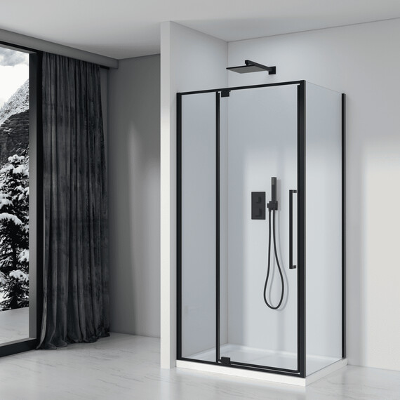 ДУШЕВОЙ УГОЛОК BLACK & WHITE S818 BC 100Х80Х195