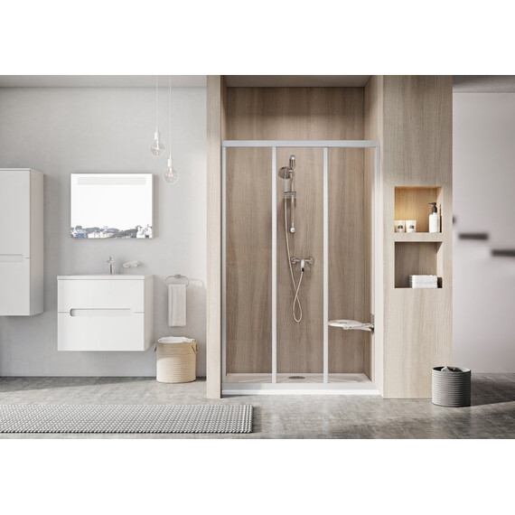 ДУШЕВАЯ ДВЕРЬ RAVAK SUPERNOVA ASDP3-120 СМ САТИНОВЫЙ ПРОФИЛЬ, МАТОВОЕ СТЕКЛО