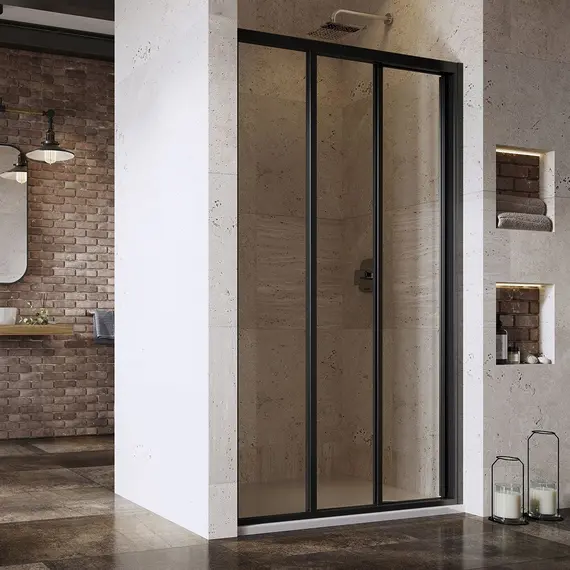 ДУШЕВАЯ ДВЕРЬ RAVAK SUPERNOVA ASDP3-80 СМ ЧЕРНЫЙ ПРОФИЛЬ, ПРОЗРАЧНОЕ СТЕКЛО