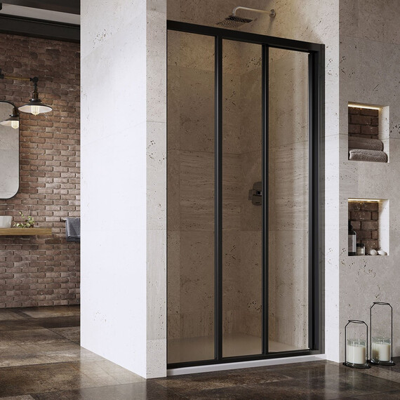 ДУШЕВАЯ ДВЕРЬ RAVAK SUPERNOVA ASDP3-80 СМ ЧЕРНЫЙ ПРОФИЛЬ, ПРОЗРАЧНОЕ СТЕКЛО