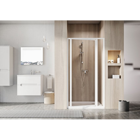 ДУШЕВАЯ ДВЕРЬ RAVAK SUPERNOVA ASDP3-90 СМ ЧЕРНЫЙ ПРОФИЛЬ, МАТОВОЕ СТЕКЛО