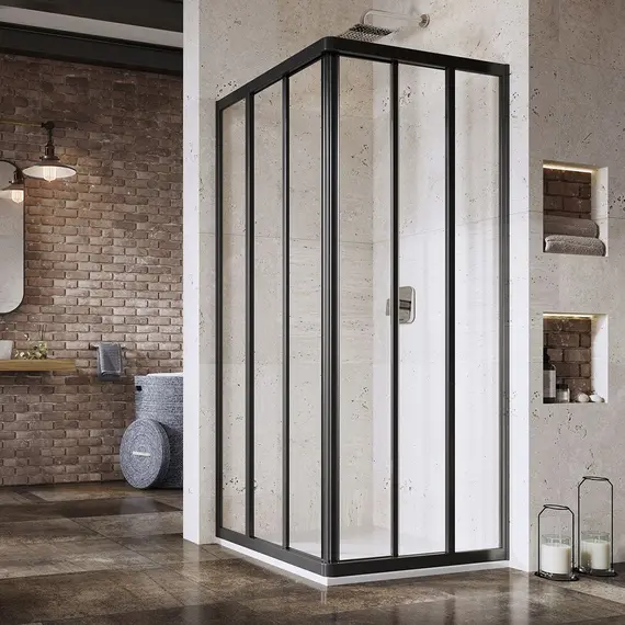 ДУШЕВОЙ УГОЛОК RAVAK SUPERNOVA ASRV3-75-198 ЧЕРНЫЙ+TRANSPARENT