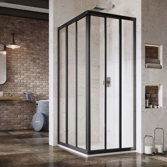 ДУШЕВОЙ УГОЛОК RAVAK SUPERNOVA ASRV3-90-198 ЧЕРНЫЙ+TRANSPARENT