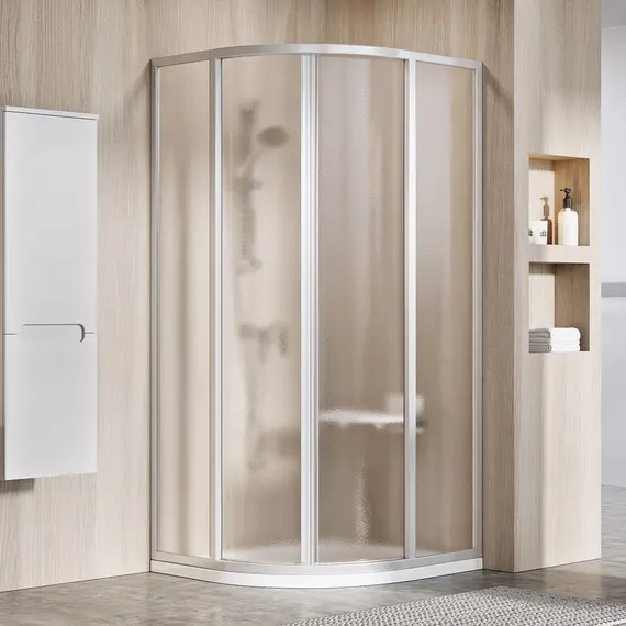 ДУШЕВОЙ УГОЛОК RAVAK SUPERNOVA SKCP4-80 СМ САТИНОВЫЙ ПРОФИЛЬ, МАТОВОЕ СТЕКЛО
