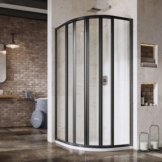 ДУШЕВОЙ УГОЛОК RAVAK SUPERNOVA SKKP6-80 СМ ЧЕРНЫЙ ПРОФИЛЬ, ПРОЗРАЧНОЕ СТЕКЛО