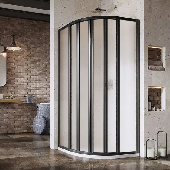 ДУШЕВОЙ УГОЛОК RAVAK SUPERNOVA SKKP6-90 СМ ЧЕРНЫЙ ПРОФИЛЬ, МАТОВОЕ СТЕКЛО