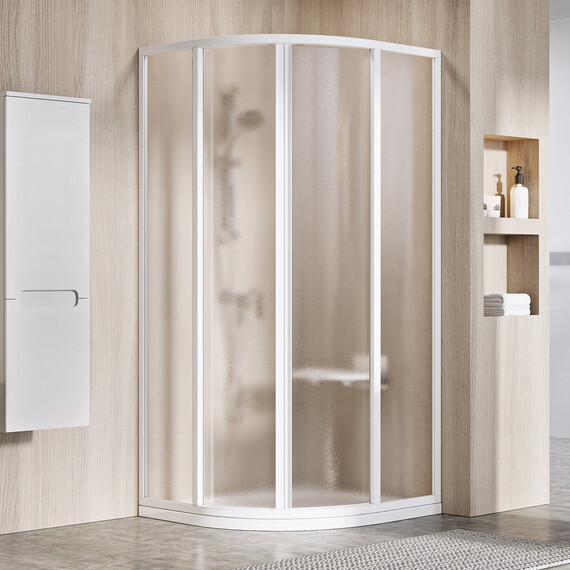 ДУШЕВОЙ УГОЛОК RAVAK SUPERNOVA SKCP4-80 СМ БЕЛЫЙ ПРОФИЛЬ, МАТОВОЕ СТЕКЛО