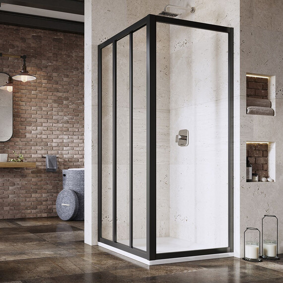 НЕПОДВИЖНАЯ СТЕНКА RAVAK SUPERNOVA APSS-75 198 ЧЕРНЫЙ+TRANSPARENT