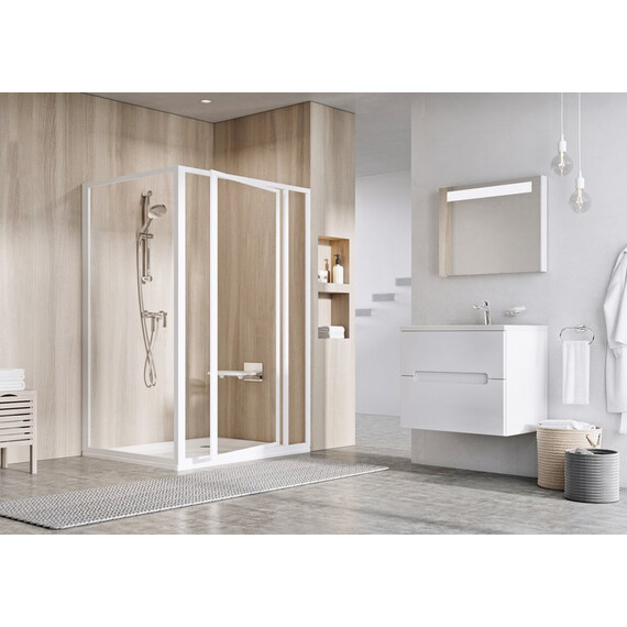 НЕПОДВИЖНАЯ СТЕНКА RAVAK SUPERNOVA APSS-90 198 САТИН+TRANSPARENT