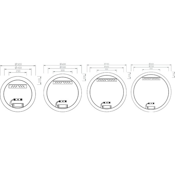 ЗЕРКАЛО RAVAK LUNA I 500 С ПОДСВЕТКОЙ