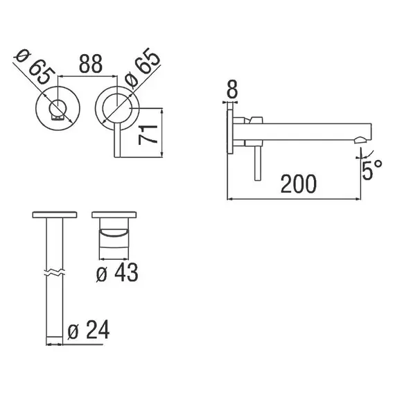СМЕСИТЕЛЬ ДЛЯ РАКОВИНЫ NOBILI LIVE LV00499/1WM БЕЛЫЙ